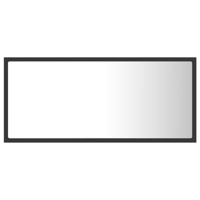 LED-kylpyhuonepeili harmaa 90x8,5x37 cm akryyli