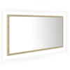 LED-kylpyhuonepeili Sonoma-tammi 90x8,5x37 cm akryyli