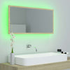 LED-kylpyhuonepeili Sonoma-tammi 90x8,5x37 cm akryyli