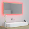 LED-kylpyhuonepeili Sonoma-tammi 90x8,5x37 cm akryyli