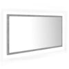 LED-kylpyhuonepeili betoninharmaa 90x8,5x37 cm akryyli