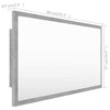 Betoninharmaa led-kylpyhuonepeili Viveta 90x8,5x37cm (akryyli)