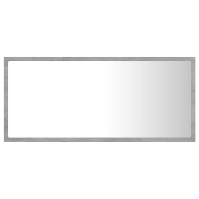 LED-kylpyhuonepeili betoninharmaa 90x8,5x37 cm akryyli