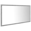 LED-kylpyhuonepeili betoninharmaa 90x8,5x37 cm akryyli