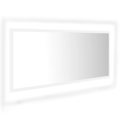 Kylpyhuonepeili LED valkoinen 100x8,5x37 cm akryyli