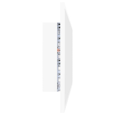 Kylpyhuonepeili LED valkoinen 100x8,5x37 cm akryyli