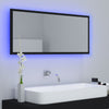 LED-kylpyhuonepeili musta 100x8,5x37 cm akryyli