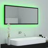 LED-kylpyhuonepeili musta 100x8,5x37 cm akryyli