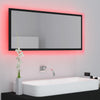 LED-kylpyhuonepeili musta 100x8,5x37 cm akryyli