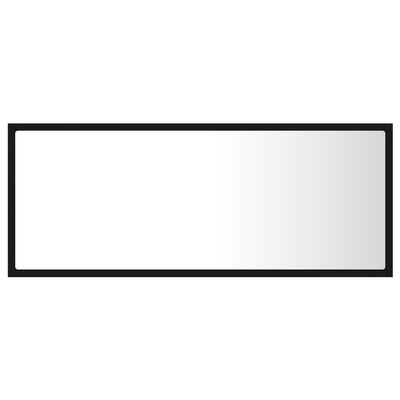 LED-kylpyhuonepeili musta 100x8,5x37 cm akryyli