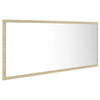 LED-kylpyhuonepeili Sonoma-tammi 100x8,5x37 cm akryyli