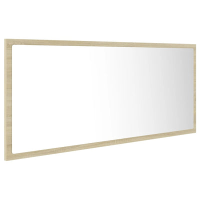 LED-kylpyhuonepeili Sonoma-tammi 100x8,5x37 cm akryyli