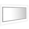 LED-kylpyhuonepeili betoninharmaa 100x8,5x37 cm akryyli