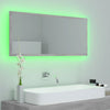 LED-kylpyhuonepeili betoninharmaa 100x8,5x37 cm akryyli