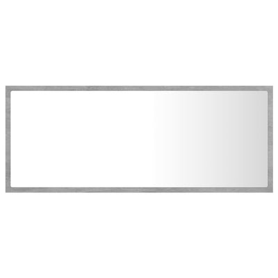LED-kylpyhuonepeili betoninharmaa 100x8,5x37 cm akryyli