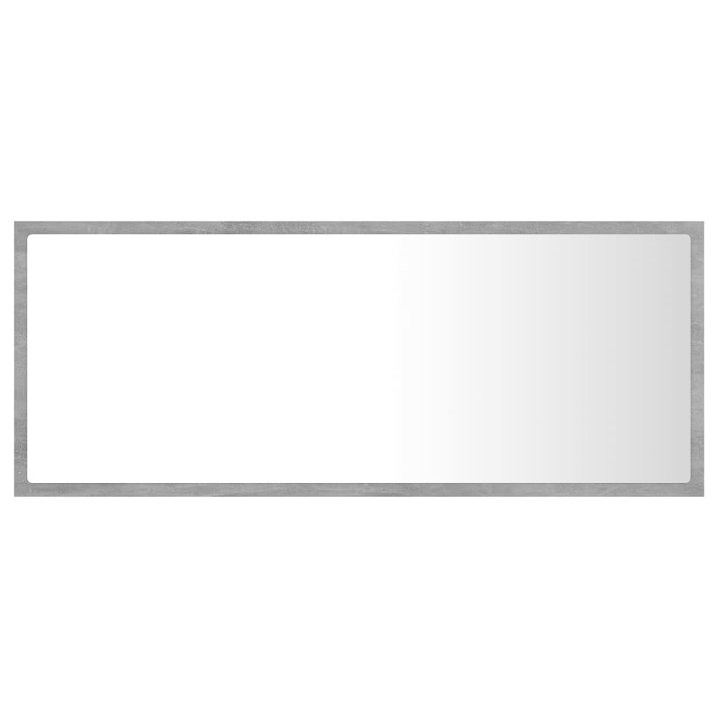 Betoninharmaa led-kylpyhuonepeili Destiny 100x8,5x37cm (akryyli)