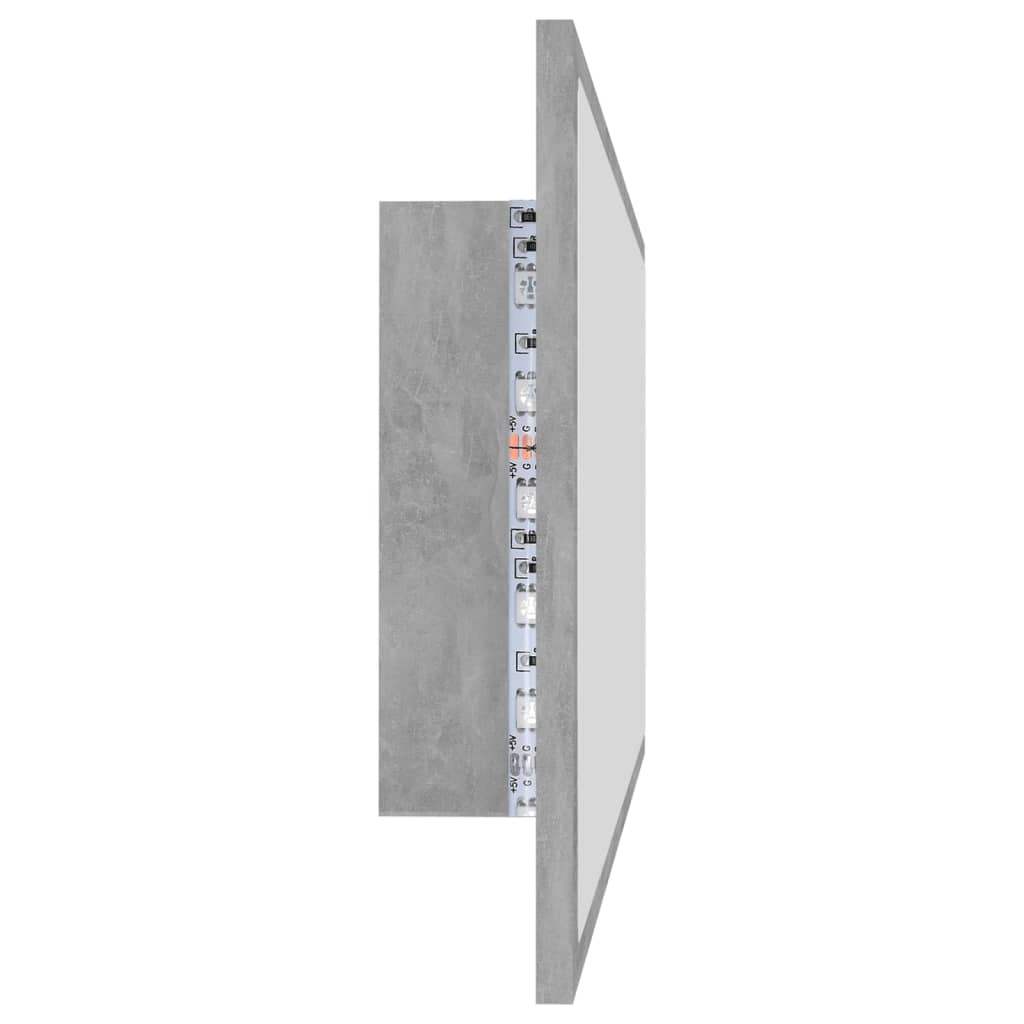 Betoninharmaa led-kylpyhuonepeili Destiny 100x8,5x37cm (akryyli)