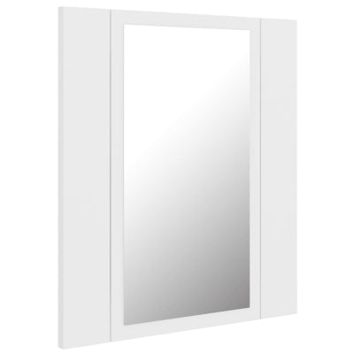Kylpyhuoneen LED-peilikaappi valkoinen 40x12x45 cm akryyli