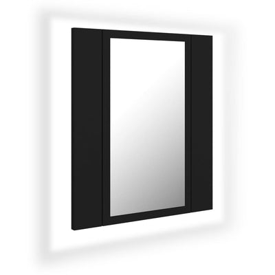 Kylpyhuoneen LED-peilikaappi musta 40x12x45 cm akryyli