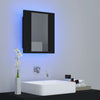 Kylpyhuoneen LED-peilikaappi musta 40x12x45 cm akryyli