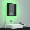 Kylpyhuoneen LED-peilikaappi musta 40x12x45 cm akryyli