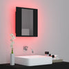 Kylpyhuoneen LED-peilikaappi musta 40x12x45 cm akryyli