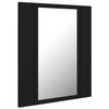Kylpyhuoneen LED-peilikaappi musta 40x12x45 cm akryyli