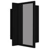 Kylpyhuoneen LED-peilikaappi musta 40x12x45 cm akryyli