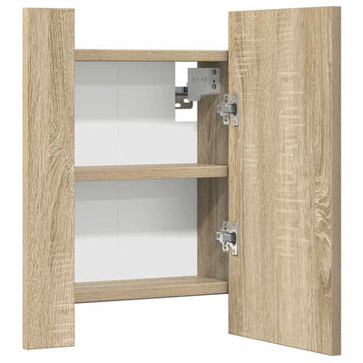 Sonoma tammi kylpyhuoneen led peilikaappi Leun 40x12x45cm (akryyli)