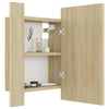 Kylpyhuoneen LED peilikaappi Sonoma tammi 40x12x45 cm akryyli