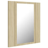 Kylpyhuoneen LED peilikaappi Sonoma tammi 40x12x45 cm akryyli