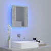 Kylpyhuoneen LED peilikaappi betoninharmaa 40x12x45 cm akryyli