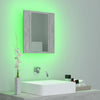 Kylpyhuoneen LED peilikaappi betoninharmaa 40x12x45 cm akryyli
