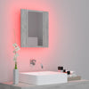Kylpyhuoneen LED peilikaappi betoninharmaa 40x12x45 cm akryyli