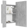 Kylpyhuoneen LED peilikaappi betoninharmaa 40x12x45 cm akryyli