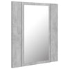 Kylpyhuoneen LED peilikaappi betoninharmaa 40x12x45 cm akryyli