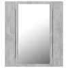 Kylpyhuoneen LED peilikaappi betoninharmaa 40x12x45 cm akryyli