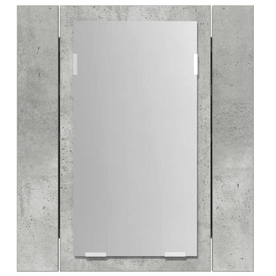 Betoninharmaa kylpyhuoneen led peilikaappi Leun 40x12x45cm (akryyli)