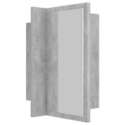 Kylpyhuoneen LED peilikaappi betoninharmaa 40x12x45 cm akryyli