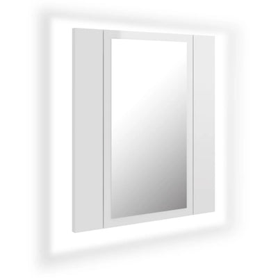 Kylpyhuoneen LED peilikaappi korkeak. valk. 40x12x45 cm akryyli