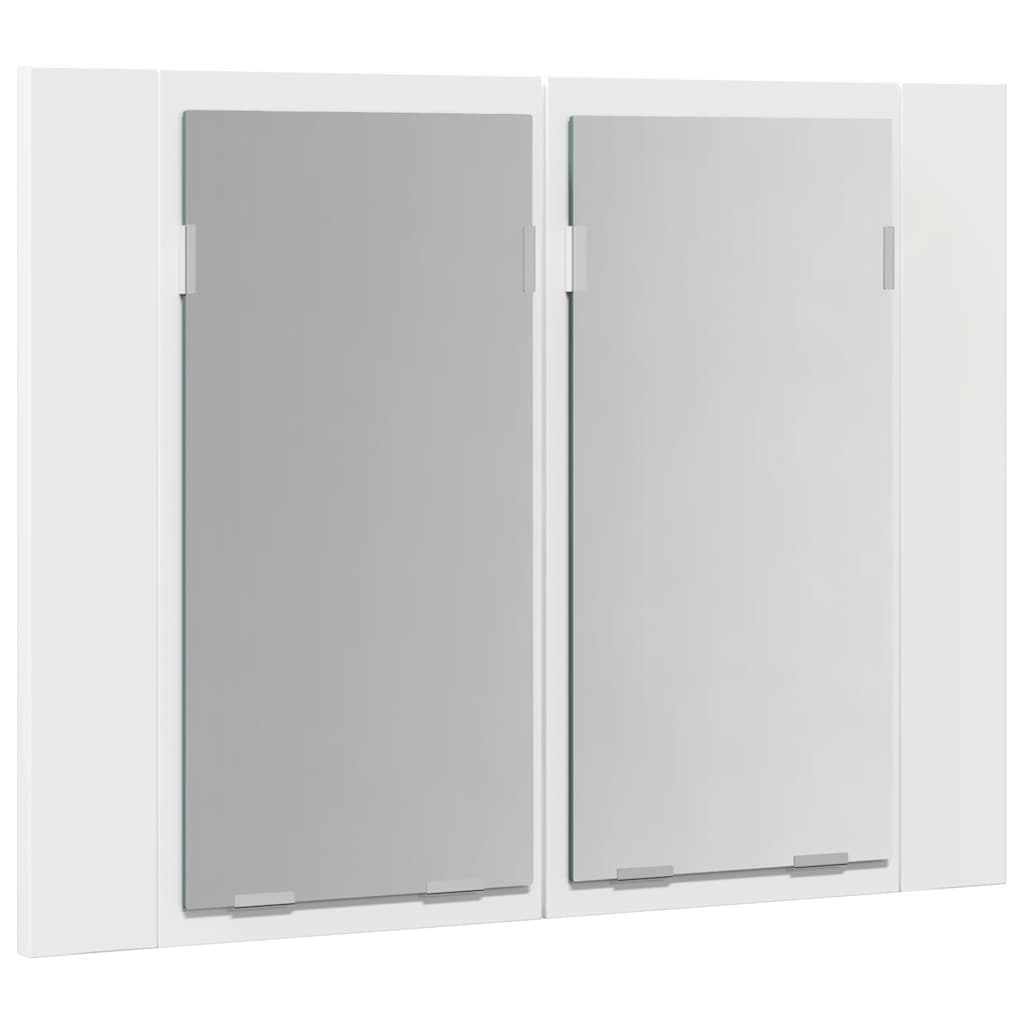 Valkoinen kylpyhuoneen led peilikaappi Cinoneva 60x12x45cm (akryyli)