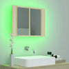 Kylpyhuoneen LED peilikaappi Sonoma-tammi 60x12x45 cm akryyli