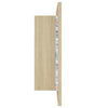 Kylpyhuoneen LED peilikaappi Sonoma-tammi 60x12x45 cm akryyli