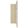Kylpyhuoneen LED peilikaappi Sonoma-tammi 80x12x45 cm akryyli