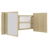 Kylpyhuoneen LED peilikaappi Sonoma-tammi 100x12x45 cm akryyli