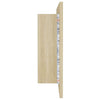 Kylpyhuoneen LED peilikaappi Sonoma-tammi 100x12x45 cm akryyli