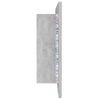 Kylpyhuoneen LED peilikaappi betoninharmaa 100x12x45 cm akryyli