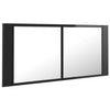 Kylpyhuoneen LED peilikaappi korkeak. musta 100x12x45cm akryyli