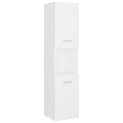 Kylpyhuonekaappi musta 30x30x130 cm tekninen puu