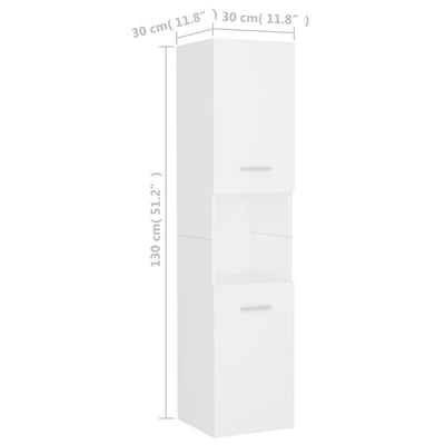 Kylpyhuonekaappi musta 30x30x130 cm tekninen puu